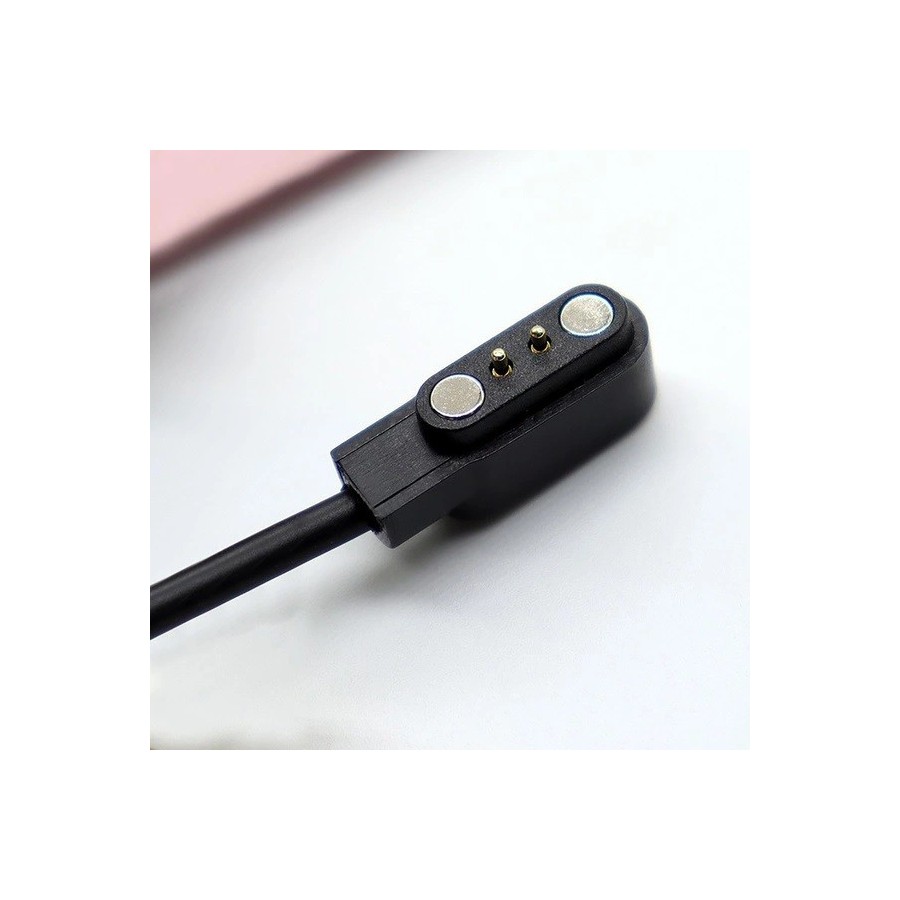 Chargeur magnétique 2 broches 2.8mm pour montre connectée HUL-01 60cm - Noir