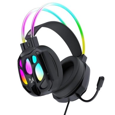 Casque gaming filaire RGB avec micro WOZINSKY WSG-1118 - Noir
