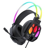 Casque gaming filaire RGB avec micro WOZINSKY WSG-1118 - Noir