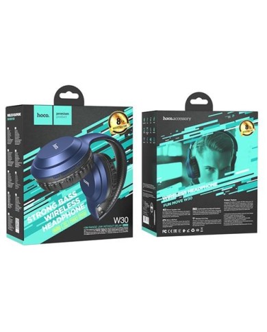 CASQUE SANS FIL BT - HOCO W30 - BLEU