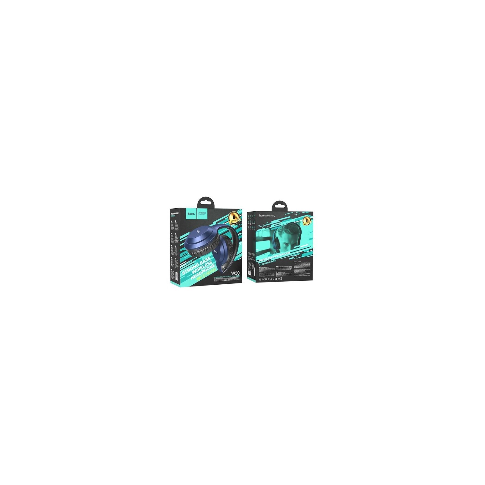 CASQUE SANS FIL BT - HOCO W30 - BLEU