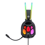 Casque gaming filaire RGB avec micro WOZINSKY WSG-1118 - Noir