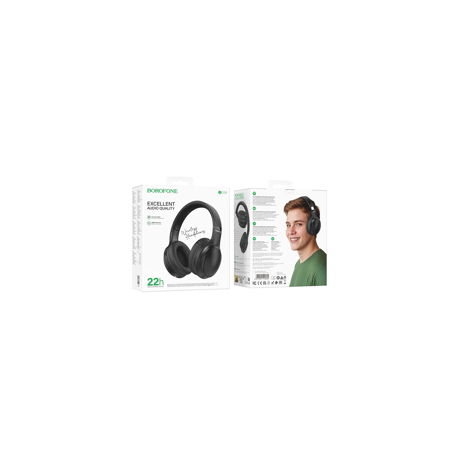 CASQUE SANS FIL BT - BOROFONE BO29 - NOIR
