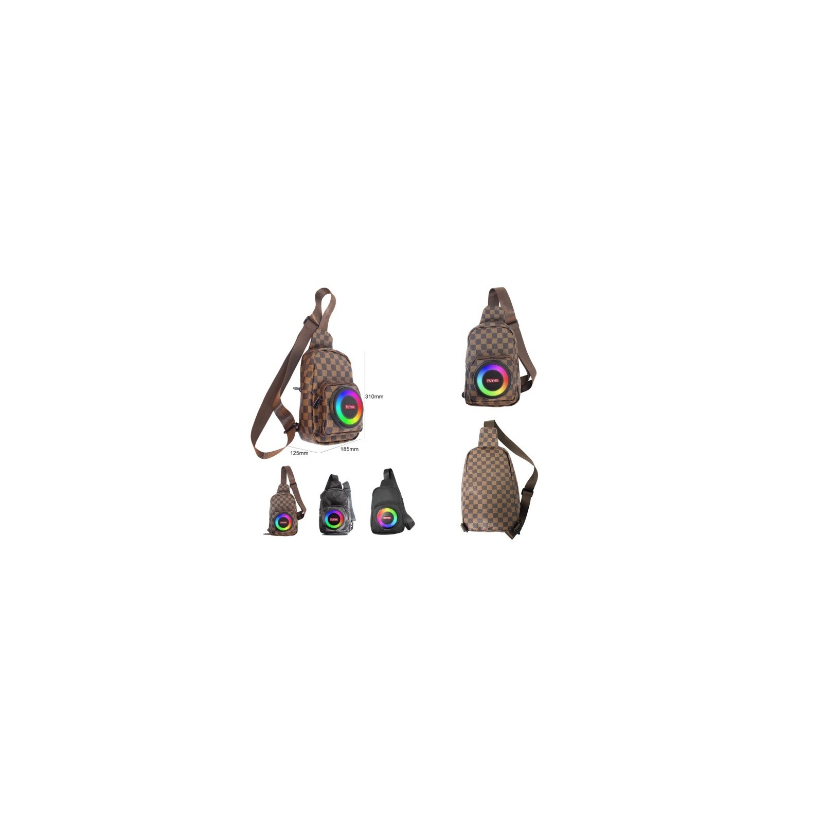 Sac bandoulière avec haut-parleur Bluetooth et lumières RGB - 802