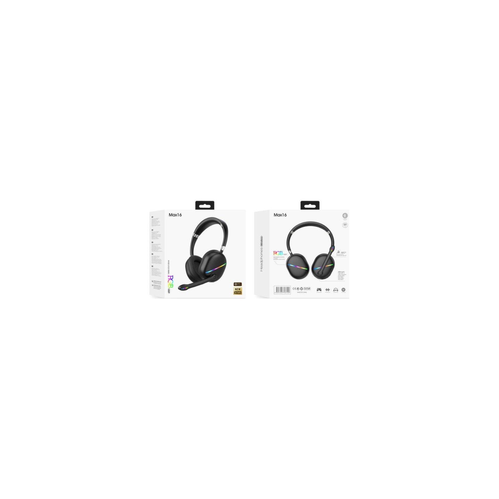 Casque Gamer bluetooth avec un micro et LED RGB - Max 16