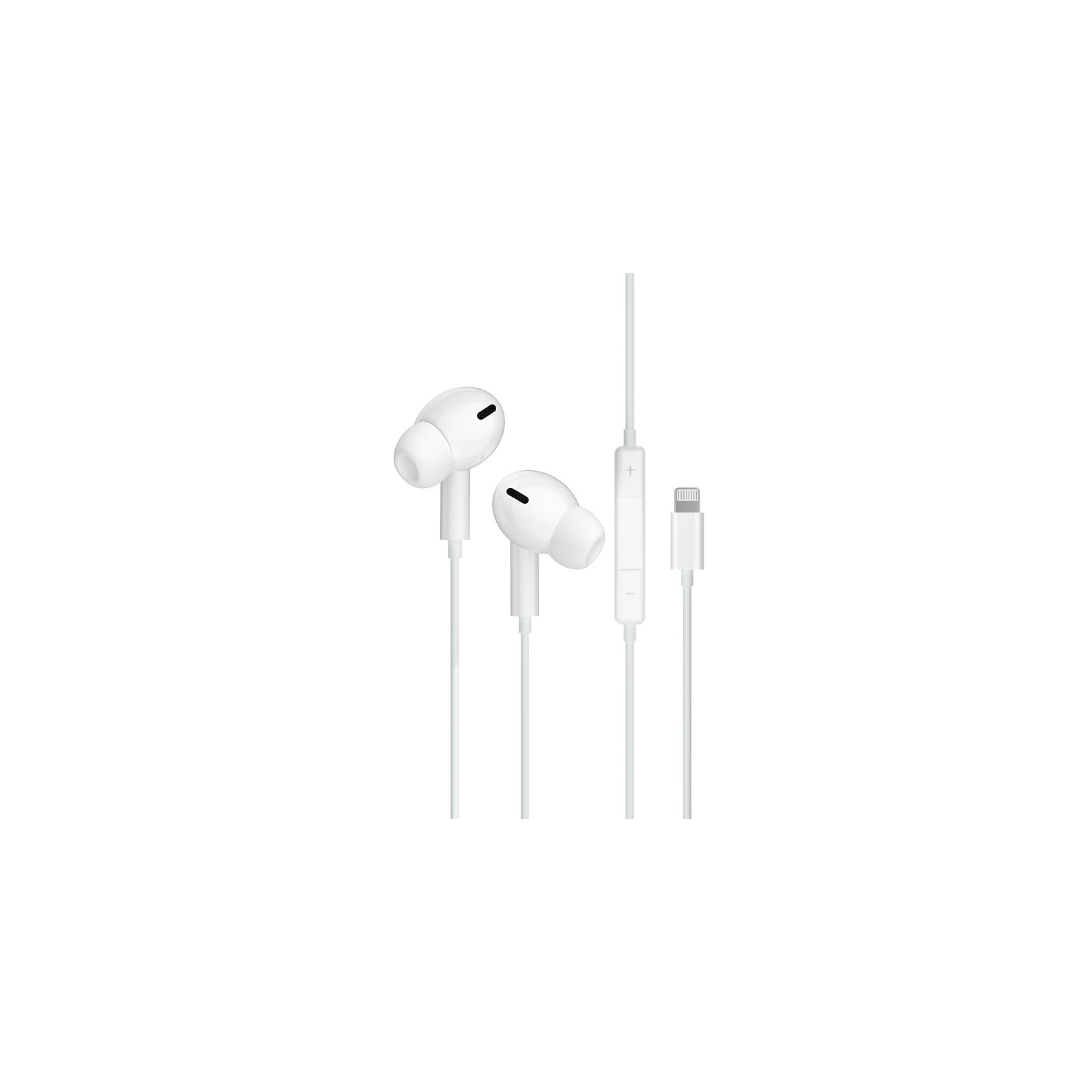 ÉCOUTEURS FILAIRES + TÉLÉCOMMANDE + MICRO - JELLICO EP3A - LIGHTNING - 1.2M BLANC