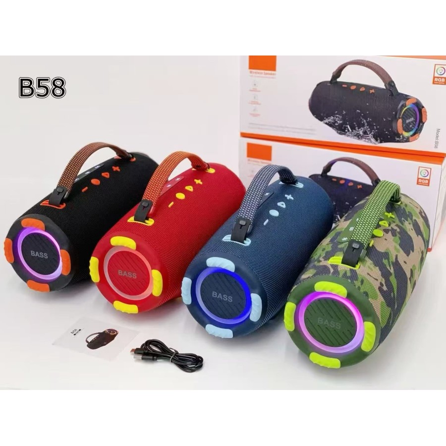 Enceinte Portable RGB Bluetooth - B58 - bleu