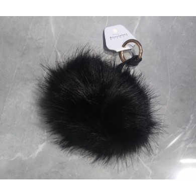 Porte Clés Pompon - noir