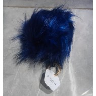 Porte Clés Pompon - bleu