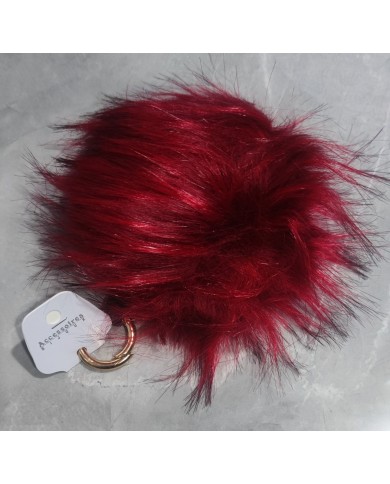 Porte Clés Pompon - rouge