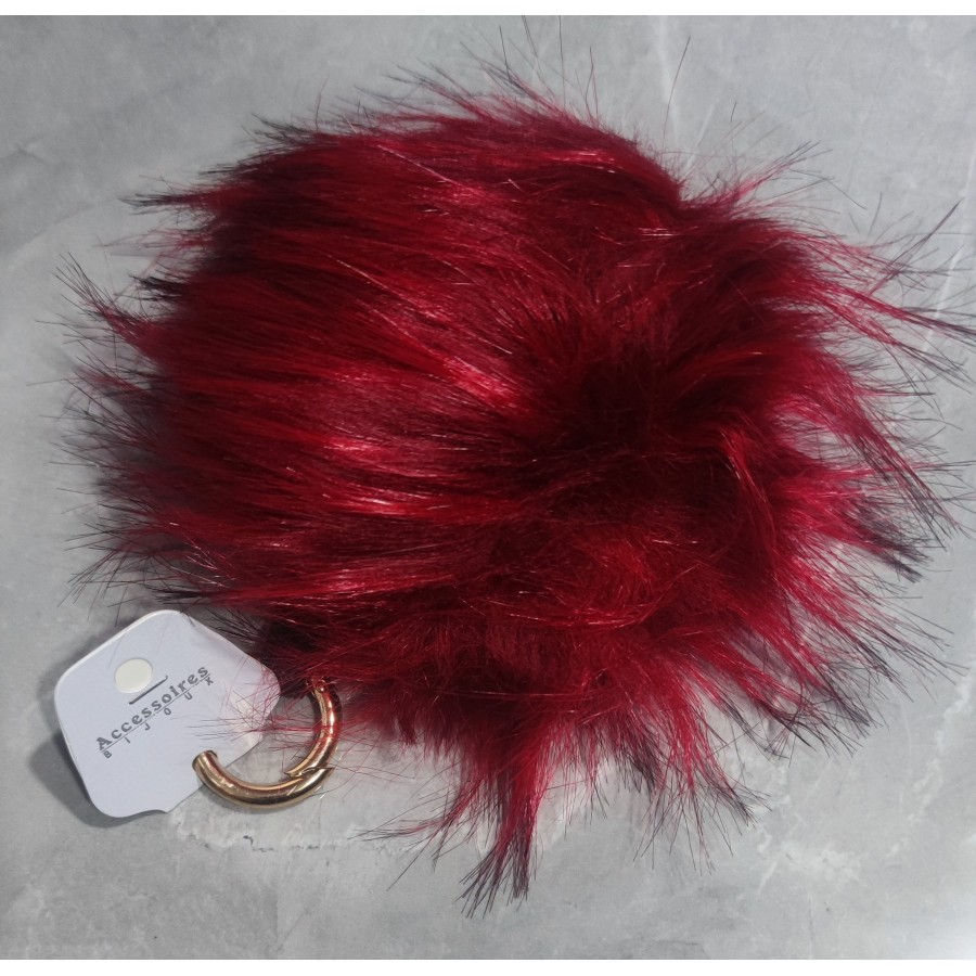 Porte Clés Pompon - rouge