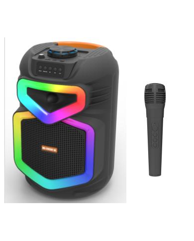 Kit Karaoké Enceinte + Micro Bluetooth RGB - MS-2083-W
