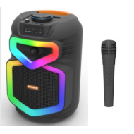 Kit Karaoké Enceinte + Micro Bluetooth RGB - MS-2083-W