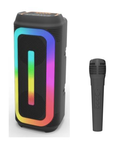 Kit Karaoké Enceinte + Micro Bluetooth RGB - MS-3627BT-W