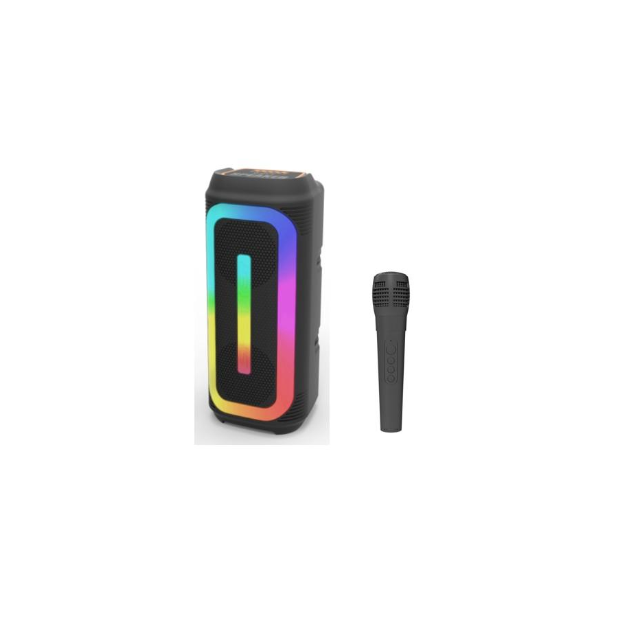 Kit Karaoké Enceinte + Micro Bluetooth RGB - MS-3627BT-W