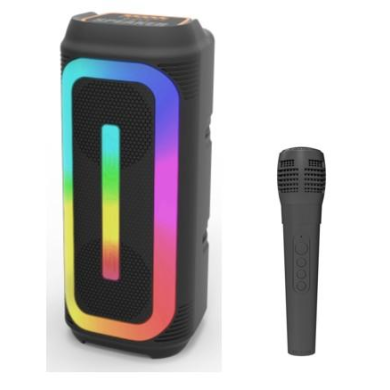 Kit Karaoké Enceinte + Micro Bluetooth RGB - MS-3627BT-W