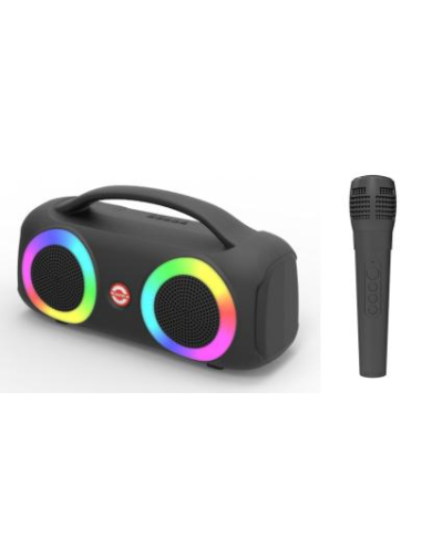 Kit Karaoké Enceinte + Micro Bluetooth RGB - MS-3647-W