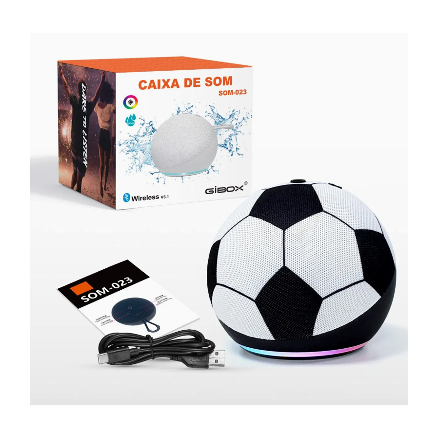 Enceinte Bluetooth 5.3 Ballon de Football - Alaxe