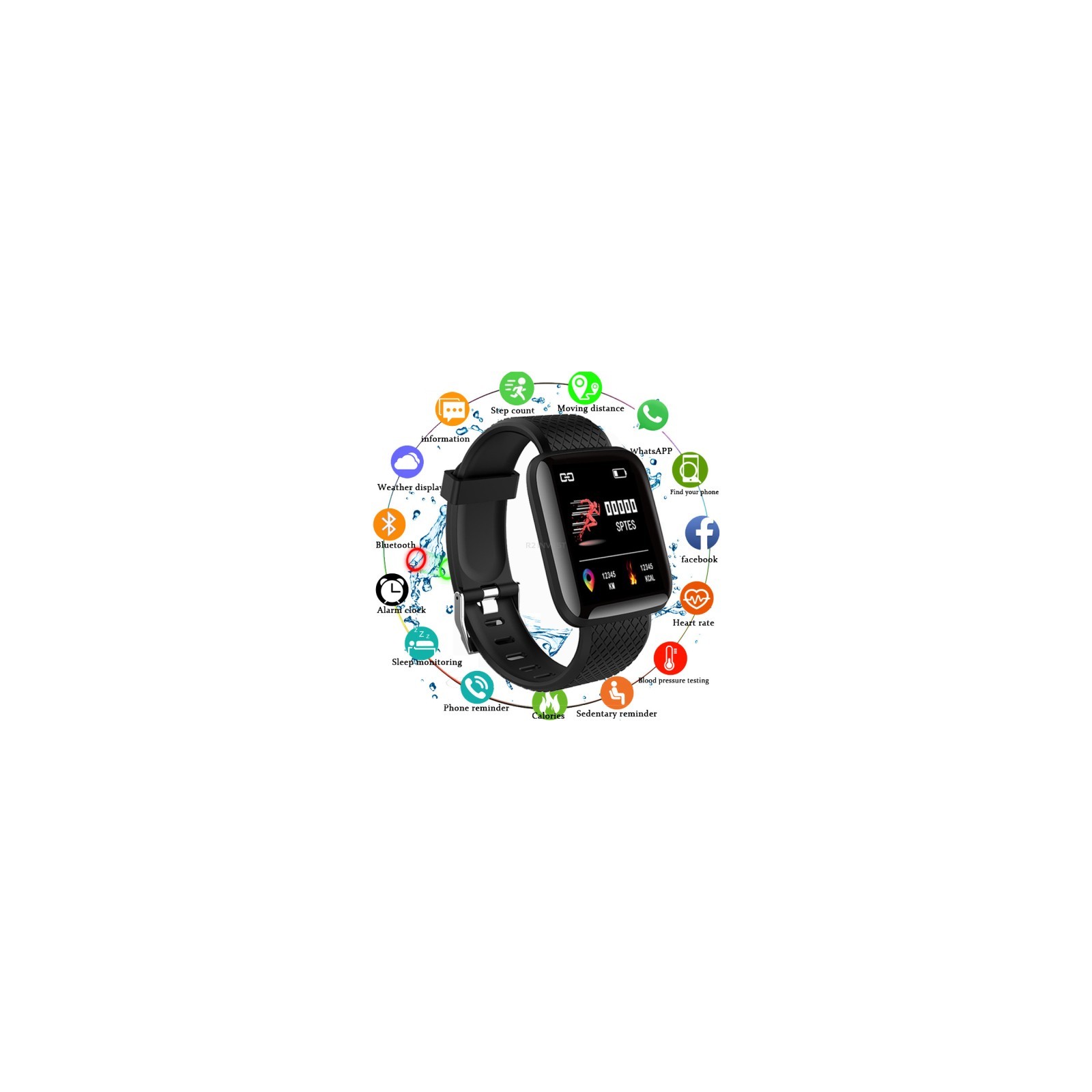 Montre connectée M116S - Noir
