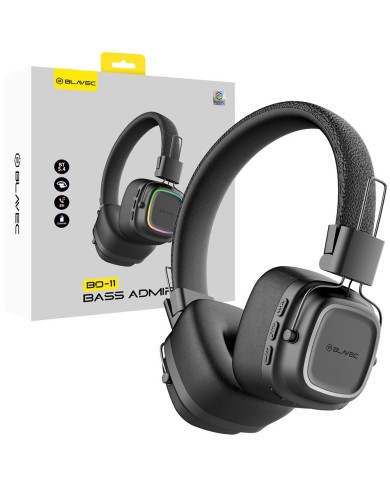 CASQUE SANS FIL BT - BLAVEC BO-11 - NOIR (+ RGB)