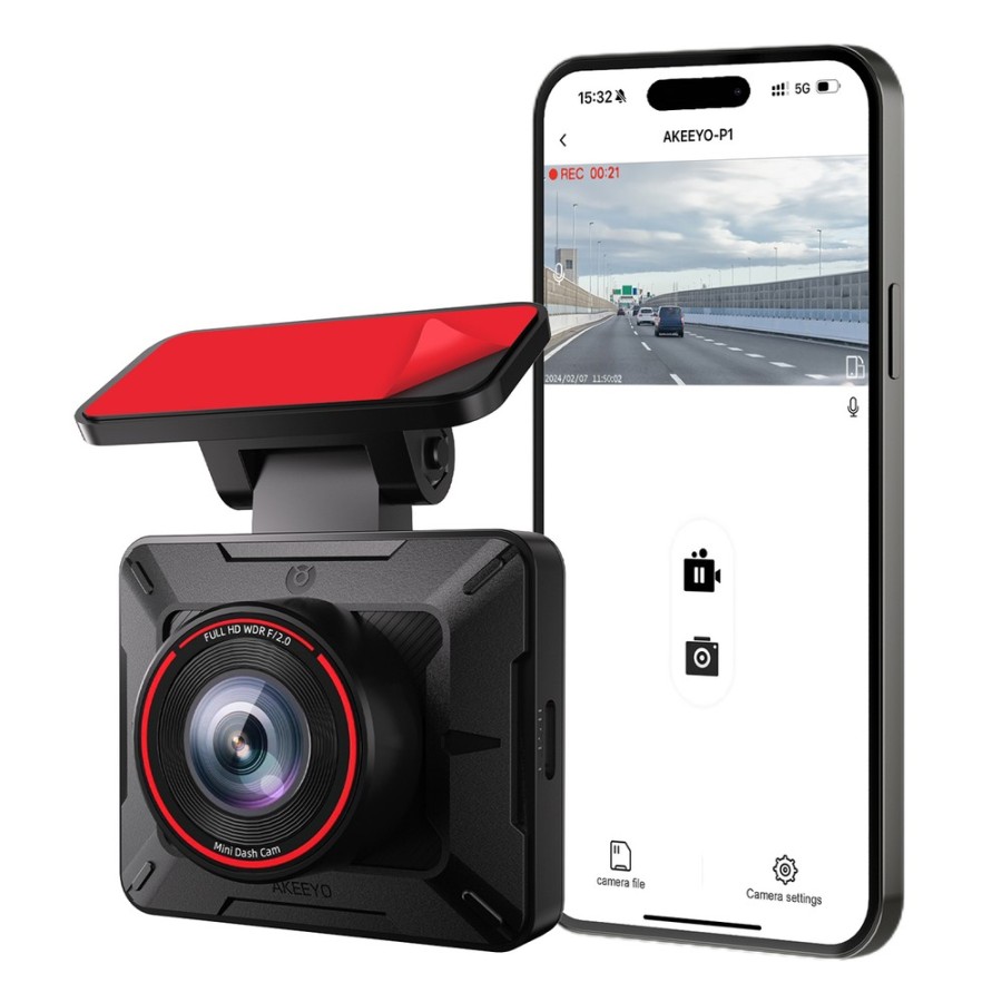 Caméra de voiture avant Dashcam AKEEYO P1 - 1080P/30FPS - Noir