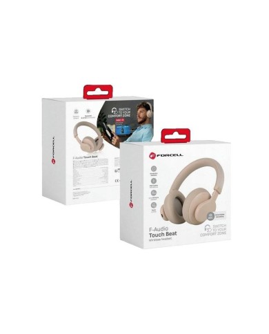 CASQUE SANS FIL BT ANC - FORCELL TOUCH BEAT - BEIGE