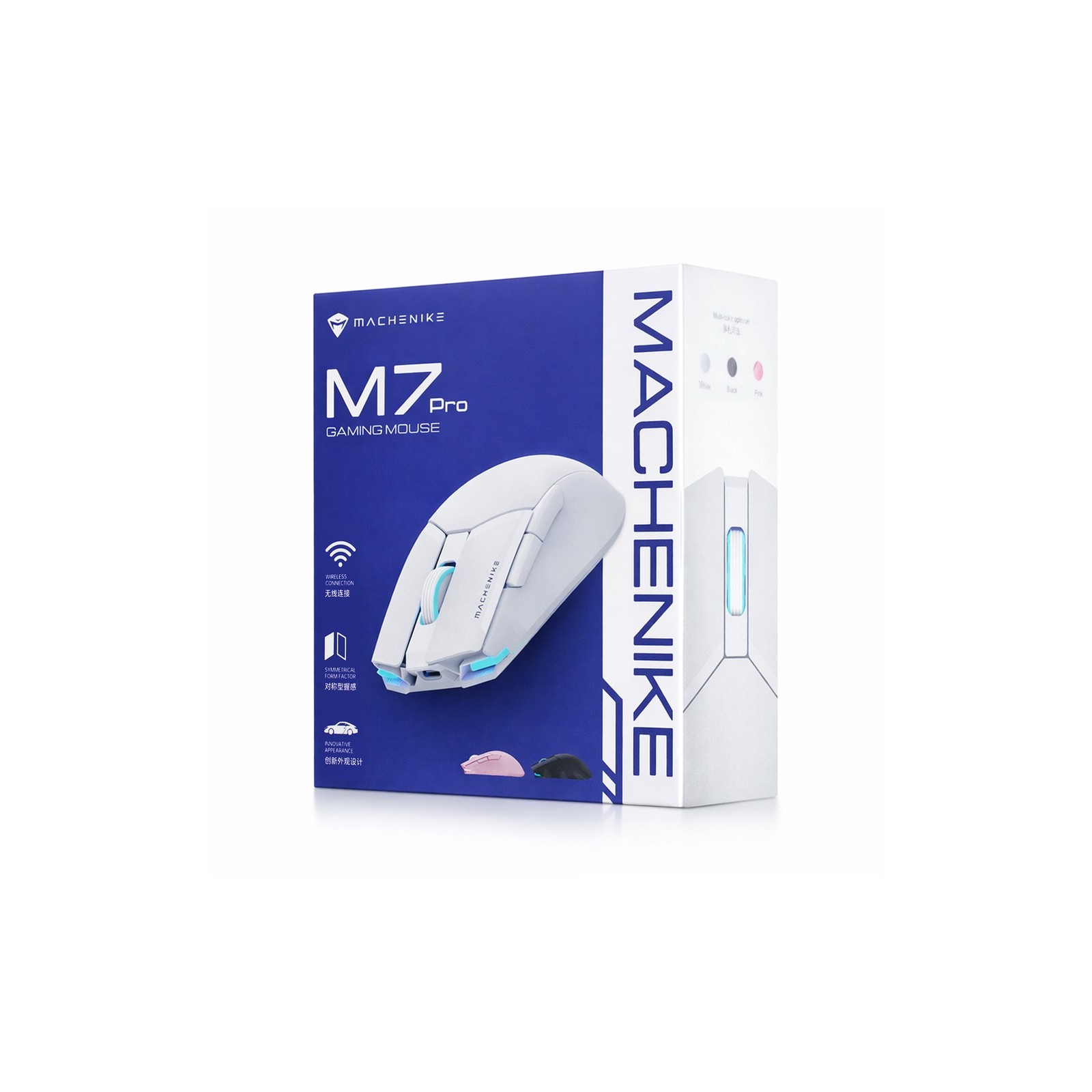 Souris Gaming sans fil Bluetooth - Machenike M7 Pro - Blanc