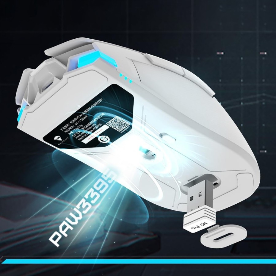 Souris Gaming sans fil Bluetooth - Machenike M7 Pro - Blanc