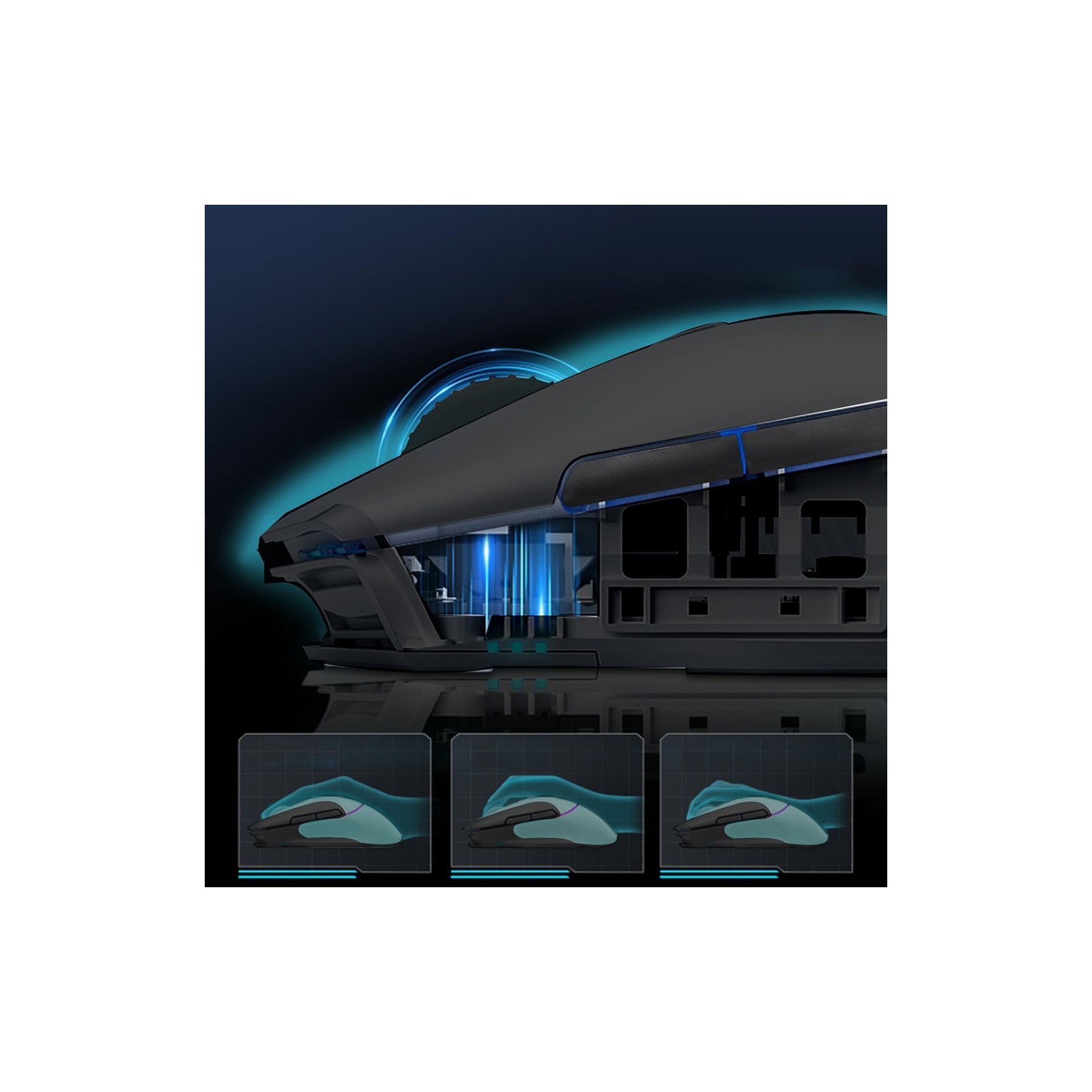 Souris Gaming sans fil Bluetooth avec station de charge - Machenike L8 Pro - Noir