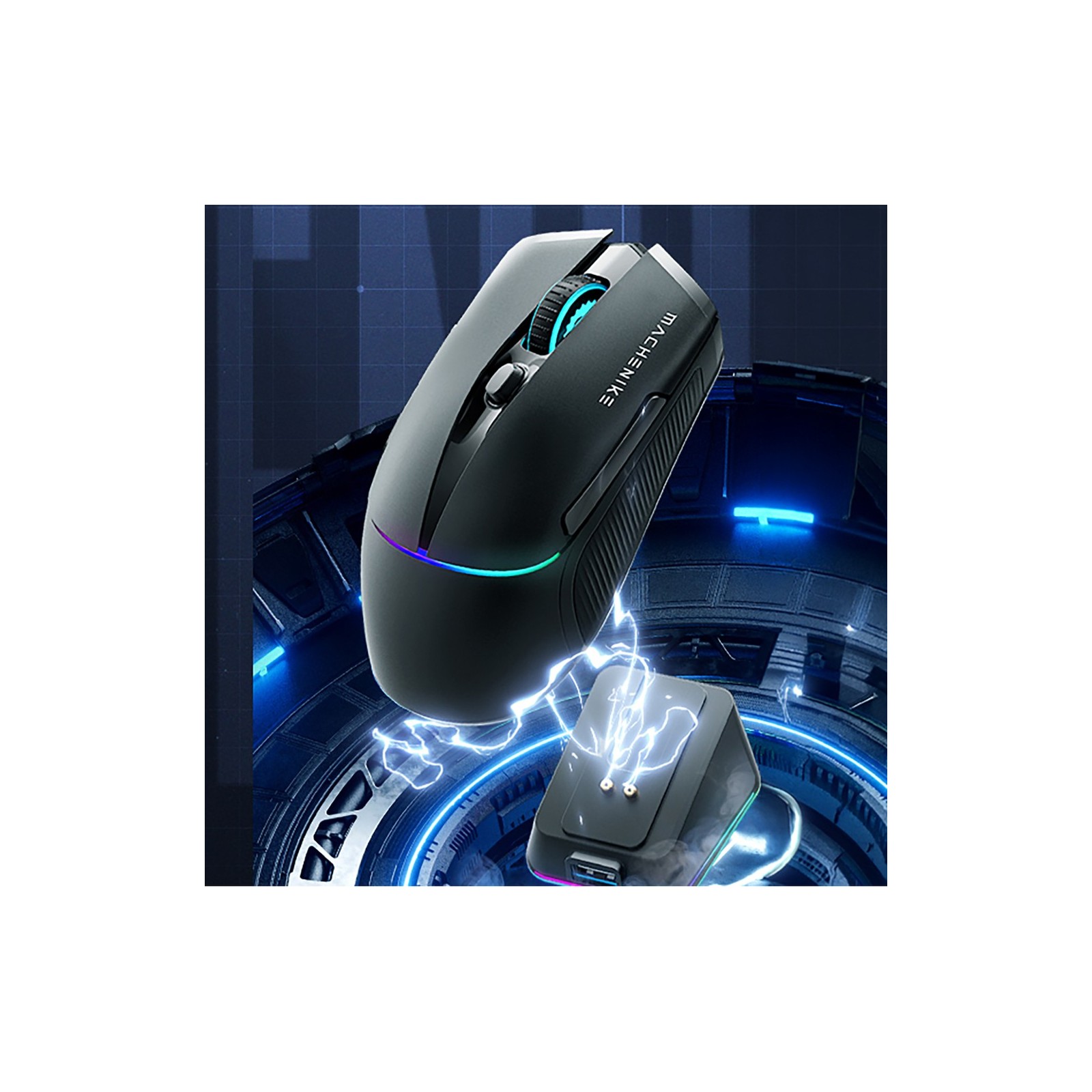 Souris Gaming sans fil Bluetooth avec station de charge - Machenike L8 Pro - Noir