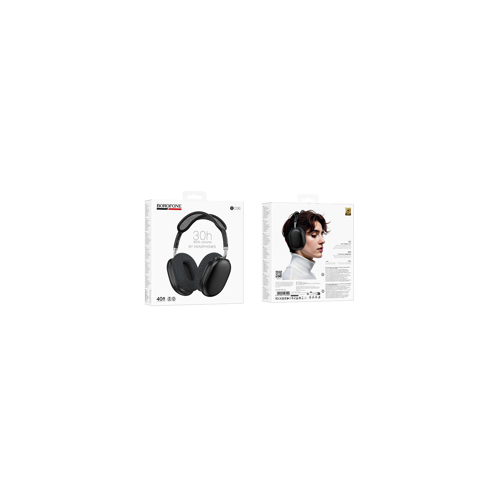 CASQUE SANS FIL BT - BOROFONE BO36 - NOIR