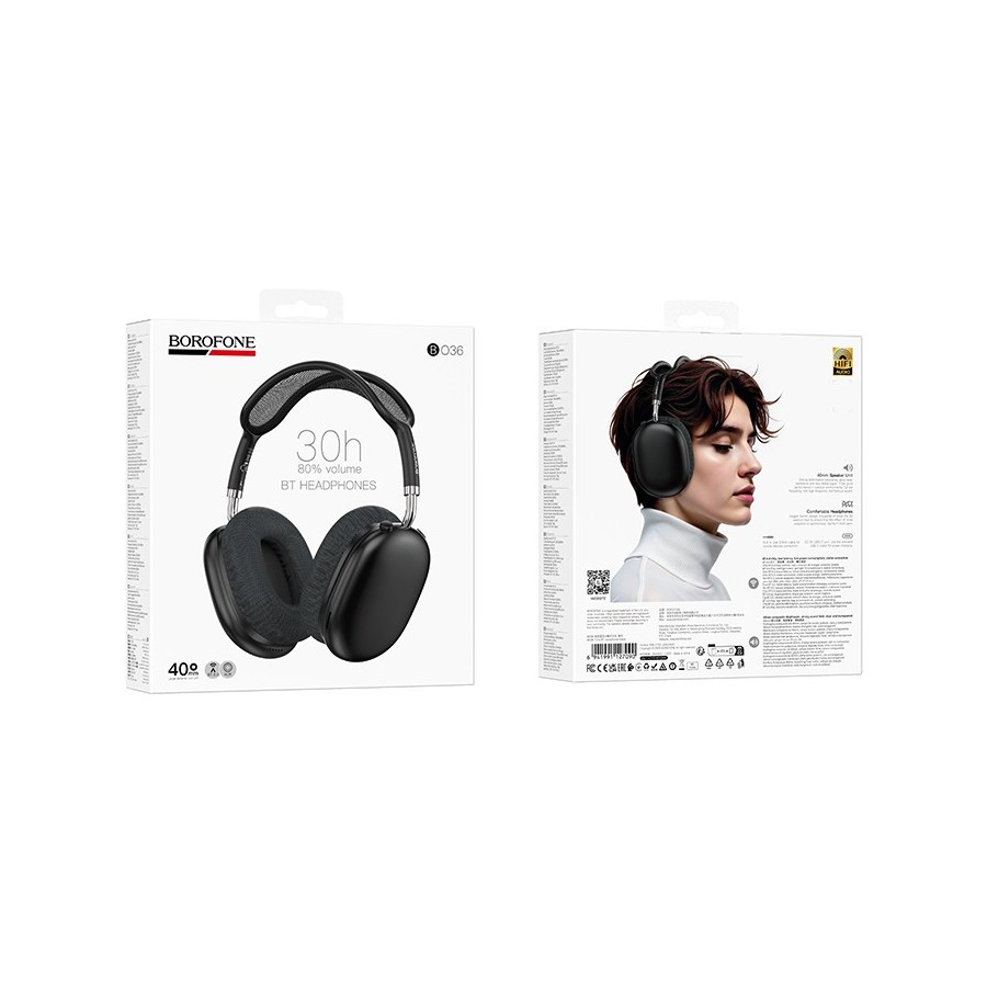 CASQUE SANS FIL BT - BOROFONE BO36 - NOIR