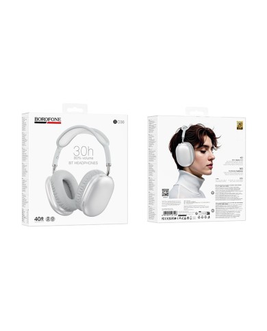 CASQUE SANS FIL BT - BOROFONE BO36 - ARGENT