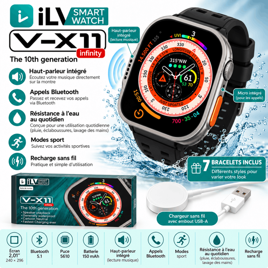 Montre Connectée V-X11 INFINITY