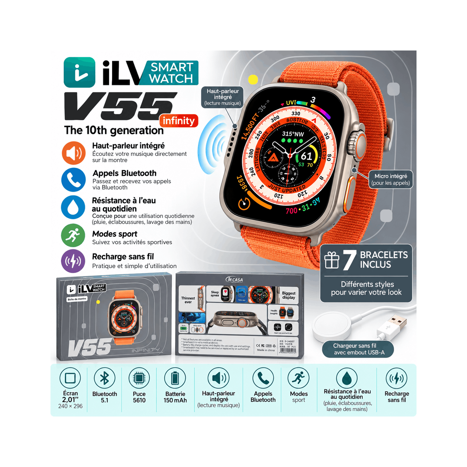 Montre Connectée V55 INFINITY
