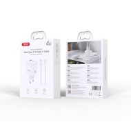 Chargeur secteur 2 ports (USB-A+C) XO CE36 45 W avec câble USB-C vers USB-C - Blanc