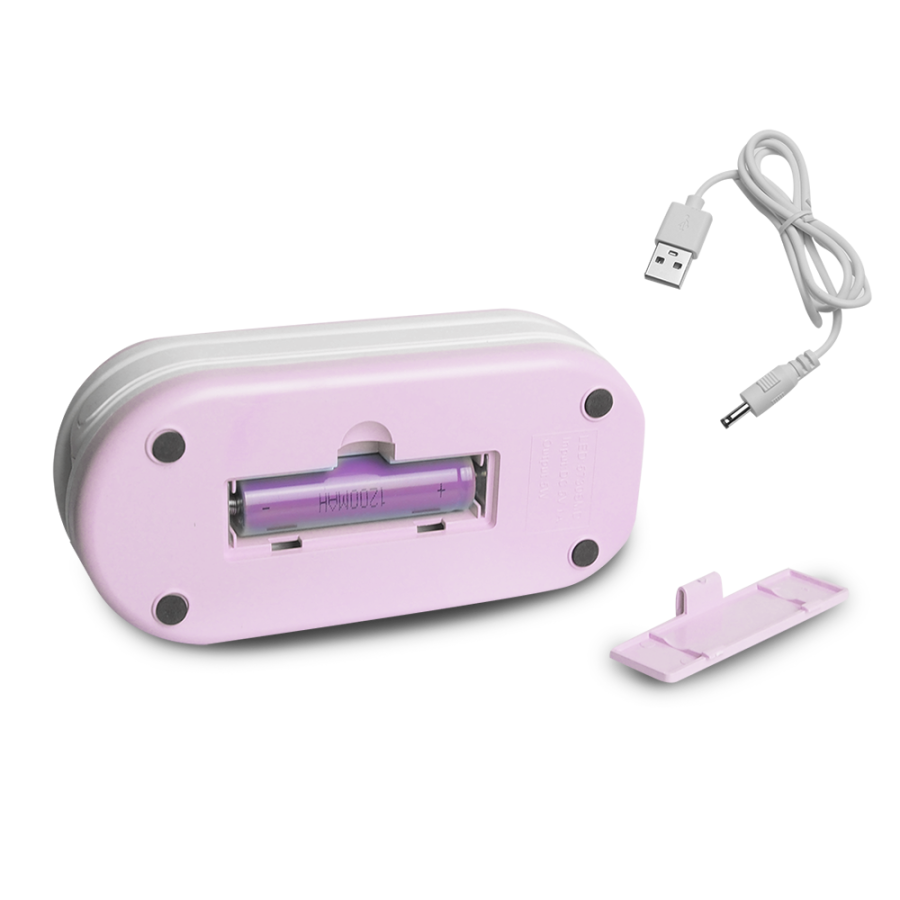 Lampe de bureau LED pliable LTC 10 W, 3000/4500/6000 K, 1200 mAh, rose