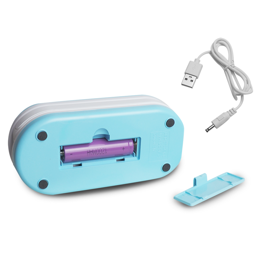 Lampe de bureau LED pliable LTC 10 W, 3000/4500/6000 K, 1200 mAh, bleue