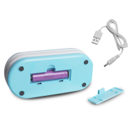 Lampe de bureau LED pliable LTC 10 W, 3000/4500/6000 K, 1200 mAh, bleue