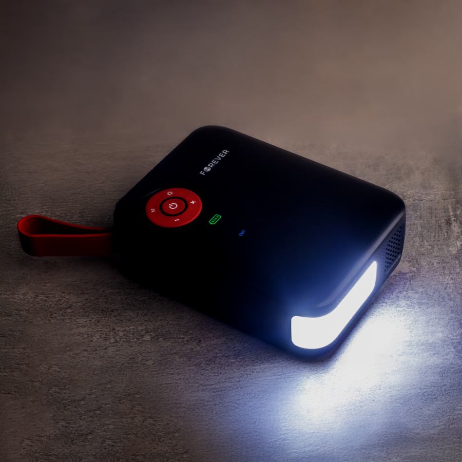 Démarreur de batterie 4-en-1 - Forever JS-400 - 26,64 Wh noir/bleu