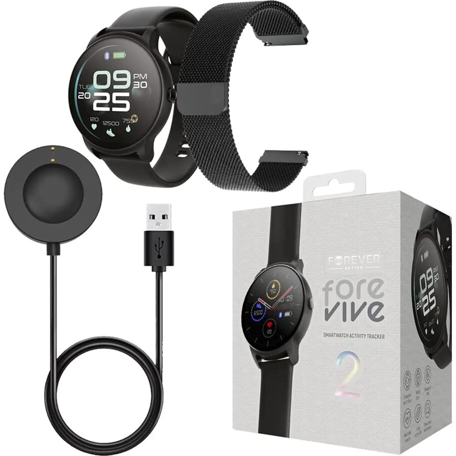 Montre connectée Forever ForeVive 2 SB-330 - Noir