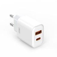 Chargeur secteur XO CE12 - 2 ports USB-A+C 20W - Blanc