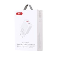 Chargeur secteur XO CE12 - 2 ports USB-A+C 20W - Blanc