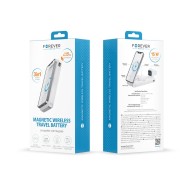 Batterie externe magnétique 3-en-1 à induction FOREVER MATB-300 20W 10000 mAh - Blanc