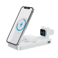 Batterie externe magnétique 3-en-1 à induction FOREVER MATB-300 20W 10000 mAh - Blanc