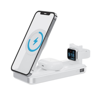 Batterie externe magnétique 3-en-1 à induction FOREVER MATB-300 20W 10000 mAh - Blanc