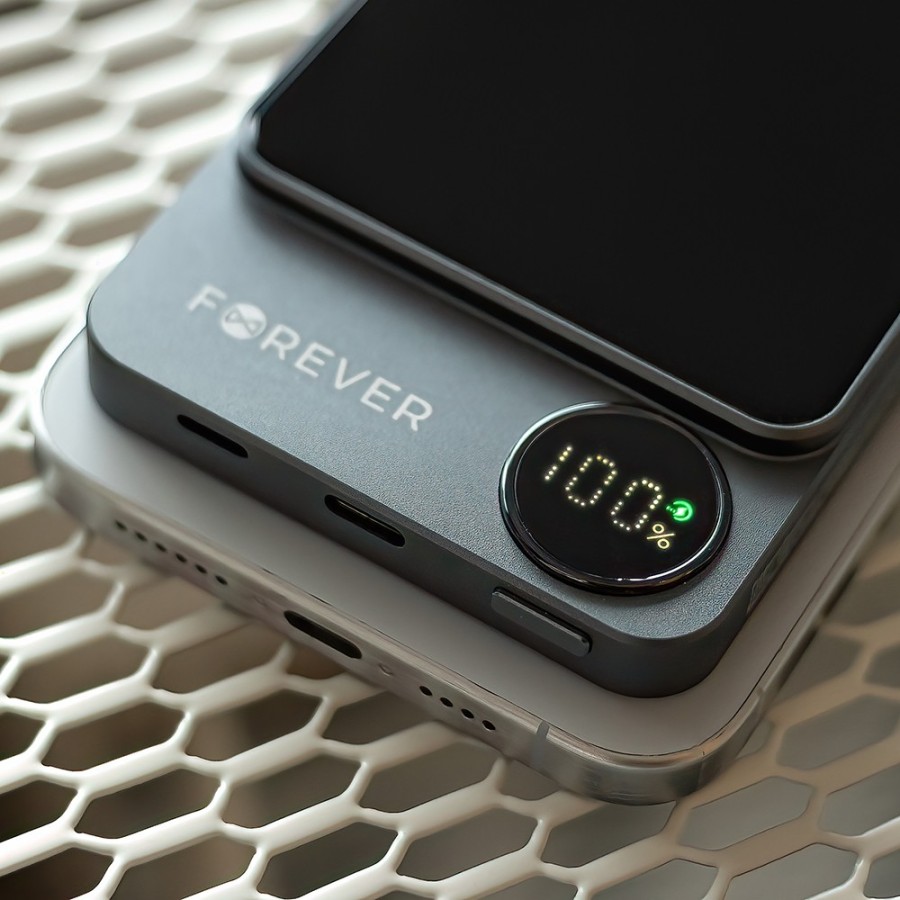 Batterie externe magnétique à induction FOREVER MATB-200 20W 5000 mAh - Noir