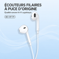 Écouteurs LIGHTNING BWOO HF179 Blanc