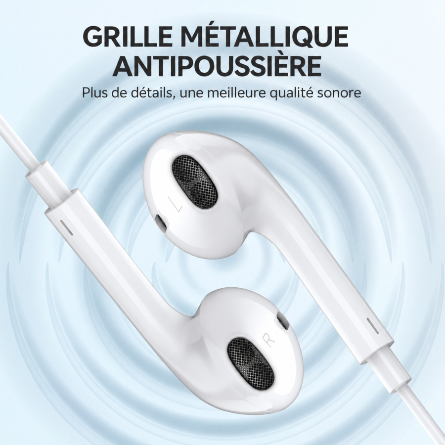 Écouteurs LIGHTNING BWOO HF179 Blanc