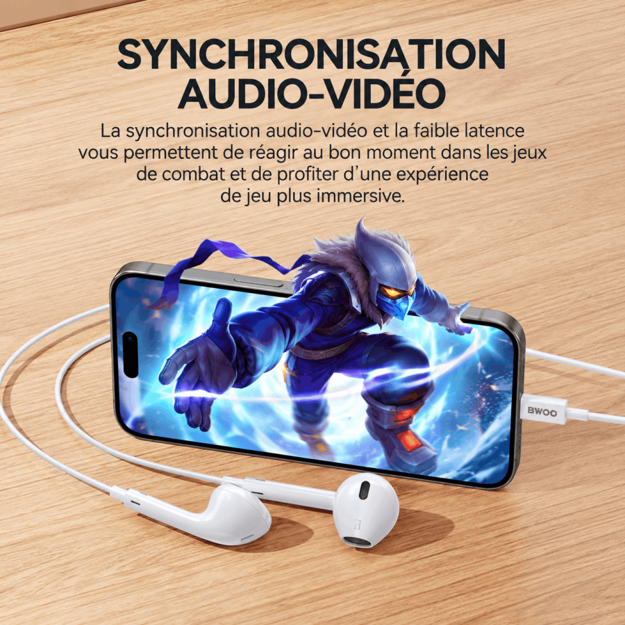 Écouteurs LIGHTNING BWOO HF179 Blanc
